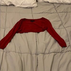 Crop Red cardigan.